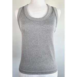 Reflex Tank Top Health Grey Round Neck Seamless Racerback Ribbed W's Sz L